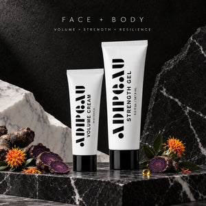 Adipeau Face and Body Bundle builds skin strength, volume and resilience.