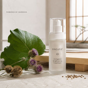 Epicutis Arctigenin Brightening Treatment powered by Burdock, clean skincare ingredients.