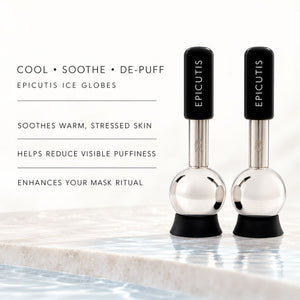 Epicutis Ice Globes for Cold Therapy to De-puff and calm the facial skin.