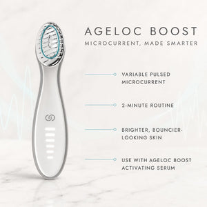 Nu Skin AgeLoc Boost Variable Pulsed Microcurrent for brighter, hydrated skin. Shop UK