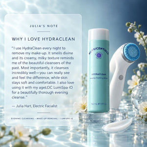Nu Skin Nutricentials Hydraclean Bioadaptive Cream Cleanser. Beautiful Creamy/milk cleanser recommended by Electric Facialist Julia Hart.
