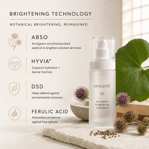 Epicutis Arctigenin Brightening Treatment Serum, skin Pigmentation Brightening benefits with clean skincare ingredients.