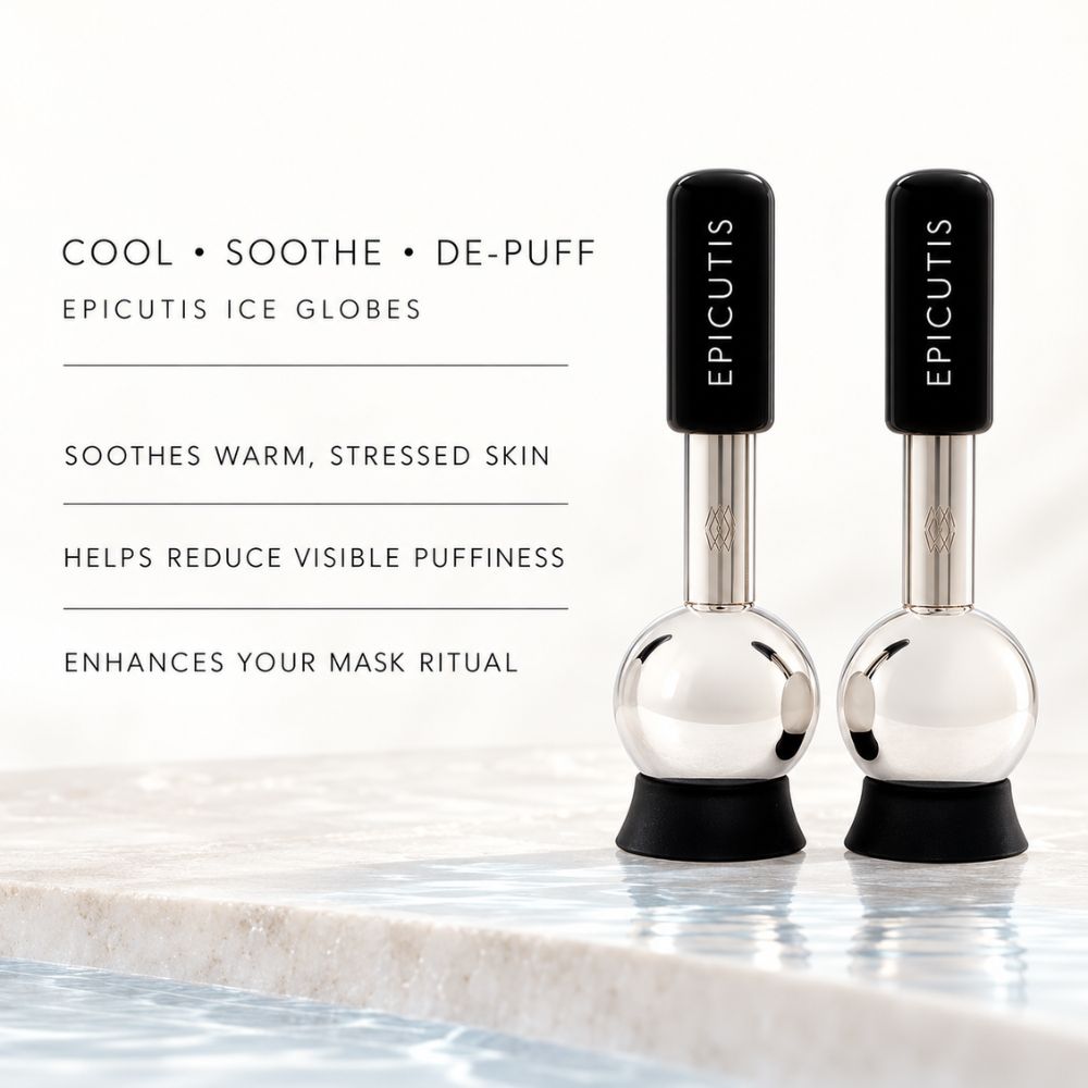Epicutis Ice Globes for Cold Therapy to De-puff and calm the facial skin.