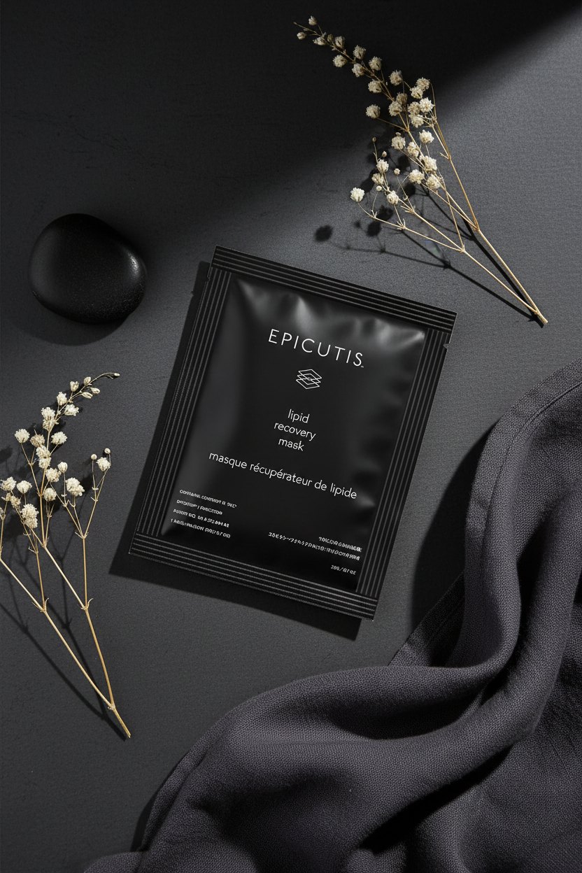 Epicutis Lipid Recovery Mask – Dark Stone Flat Lay