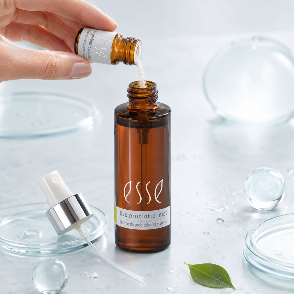 Esse Live Probiotic Mist and Powder Mixing