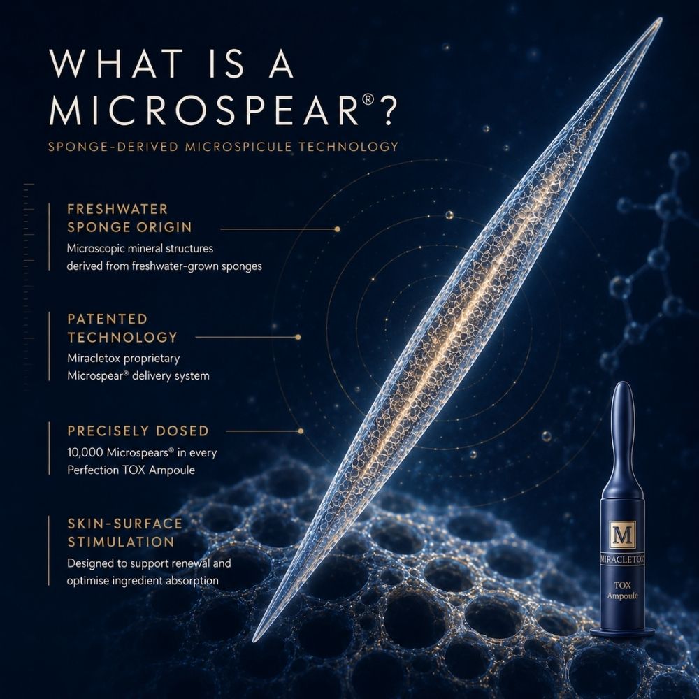 Miracletox Microspear Sponge Derived Microspicule Technology for Liquid Microneedling