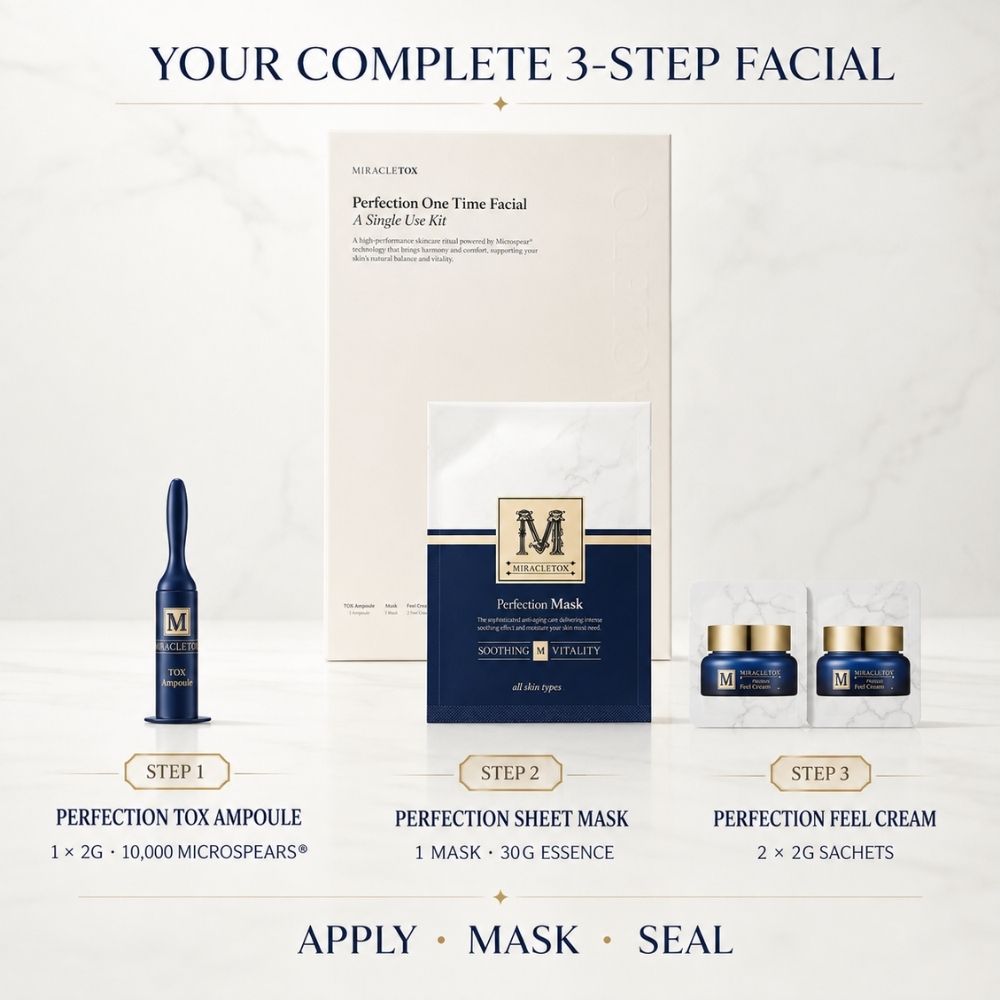 Miracletox Perfection One Time Facial Complete three step facial at home