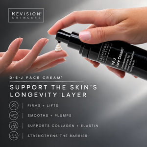 Revision Skincare UK D.E.J Face Cream, Supporting the Skin's Longevity Layer for firmer, lifted skin.